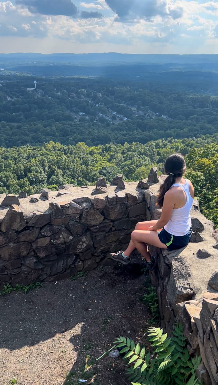 View from Castle Craig Tower hike in Meriden 