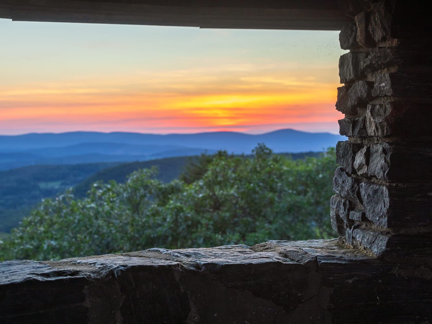 Haystack Mountain Tower view in Norfolk Connecticut