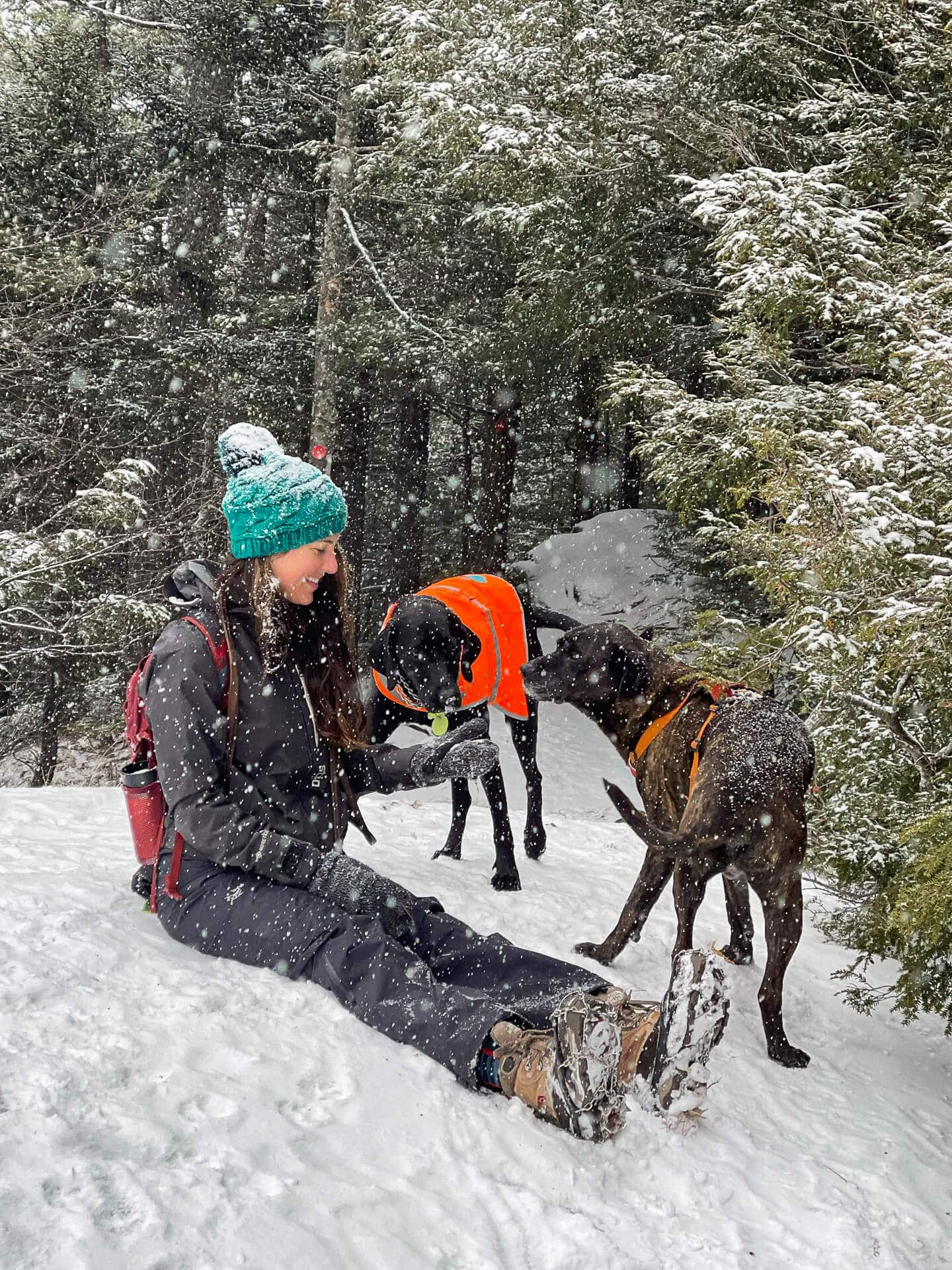 women's essentials for hiking in the snow