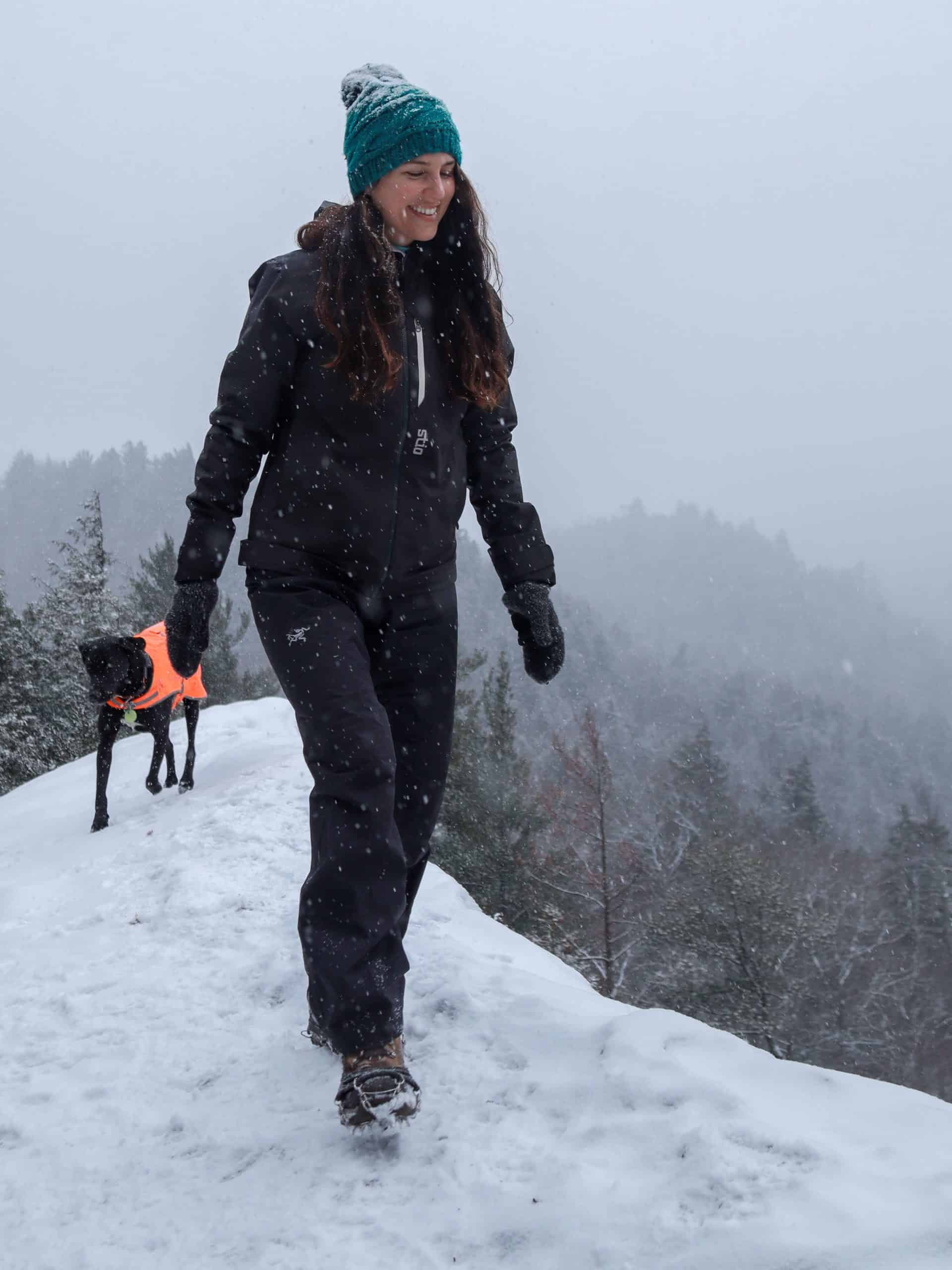 women's essentials for hiking in the snow