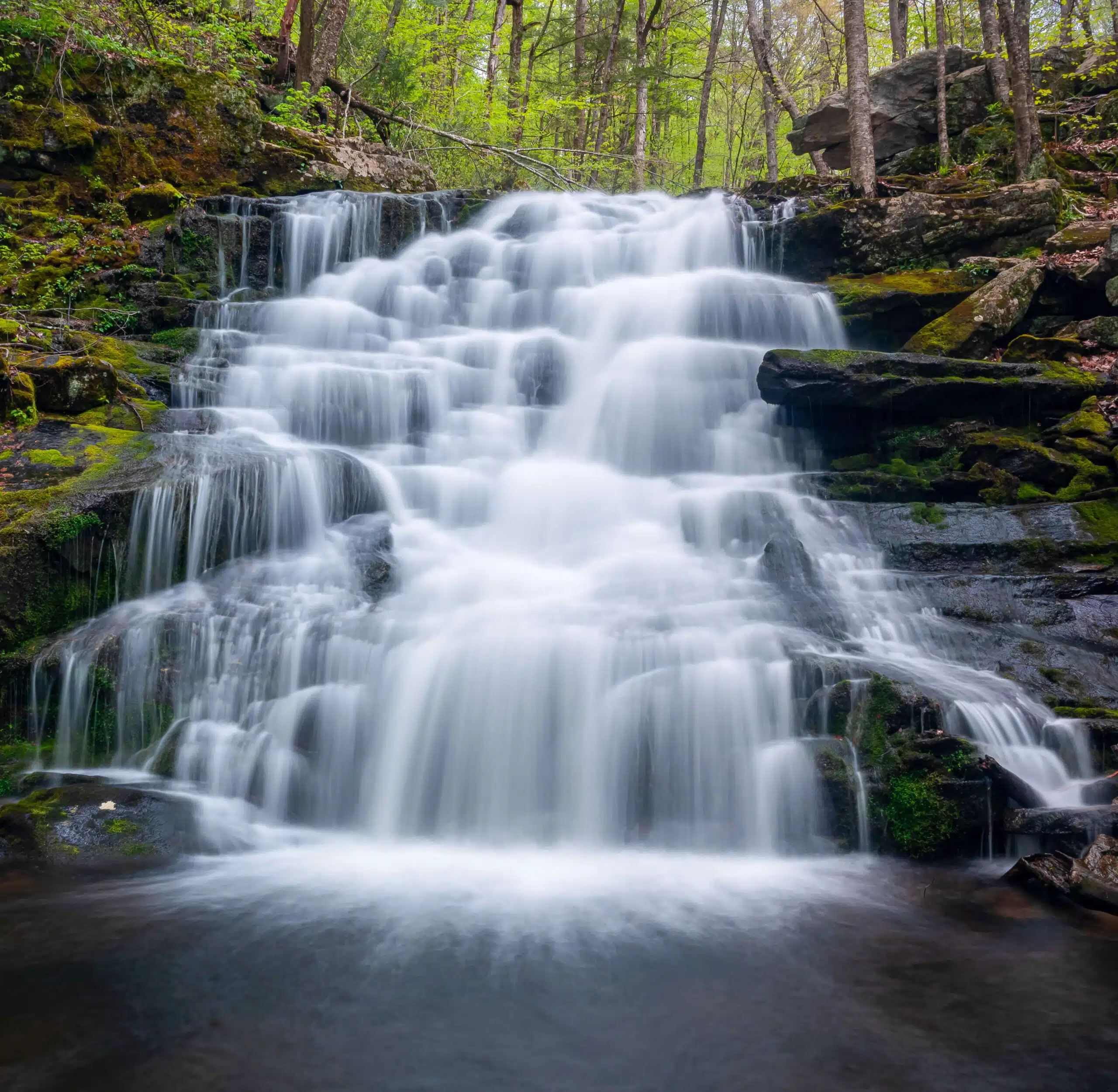 secret waterfall in connecticut falls brook falls