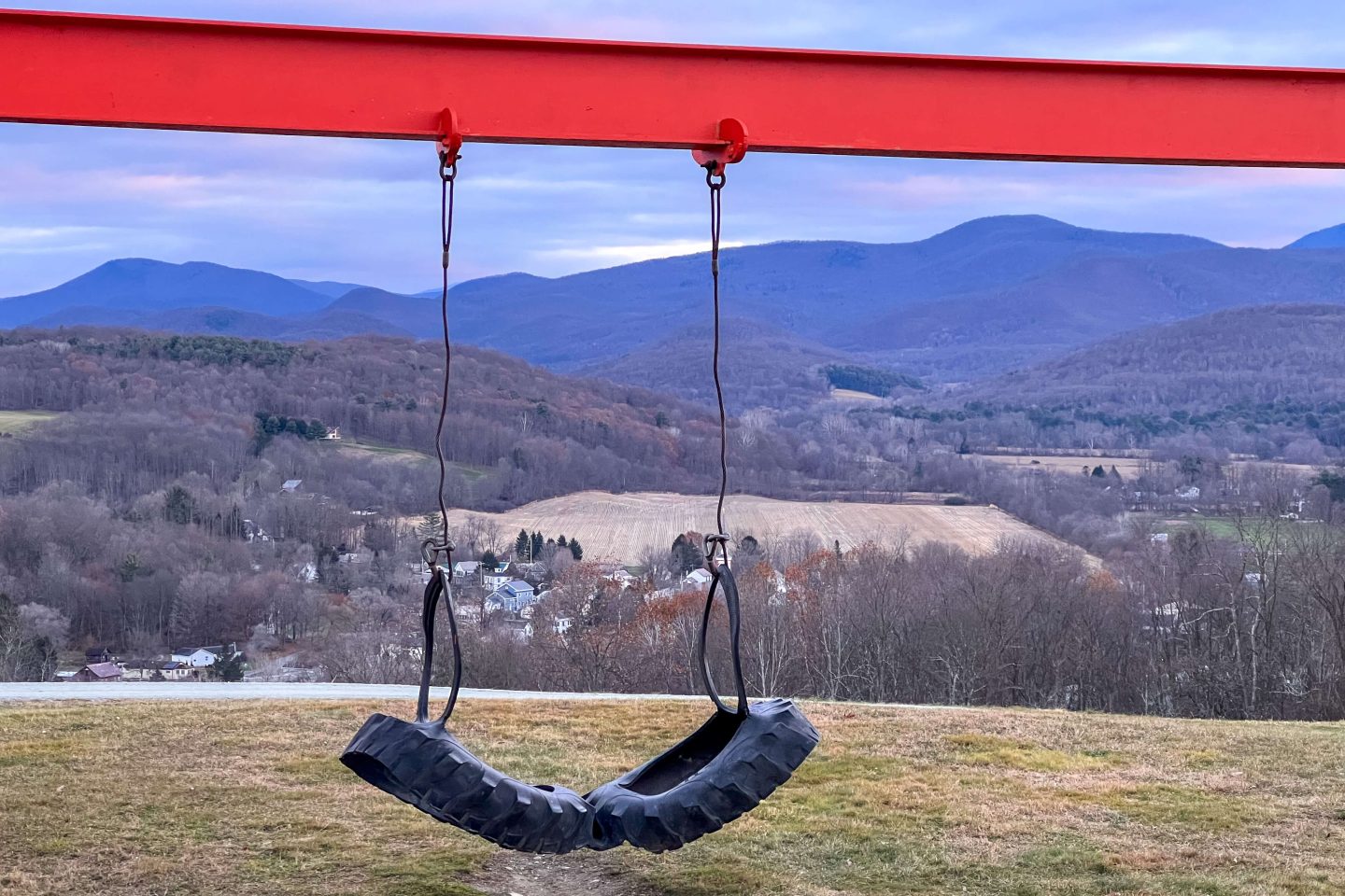 sunrise view from cary sculpture park near vermont