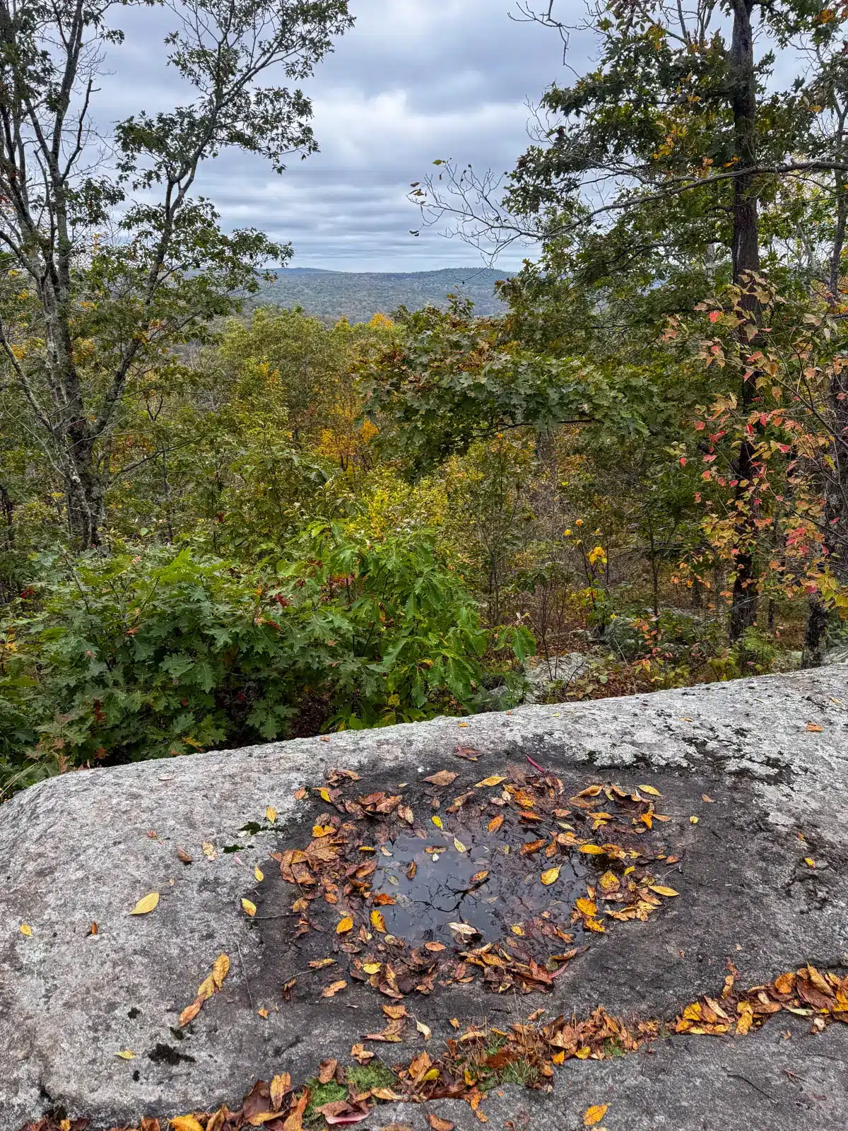 view from prospect mountain hike in litchfield ct.