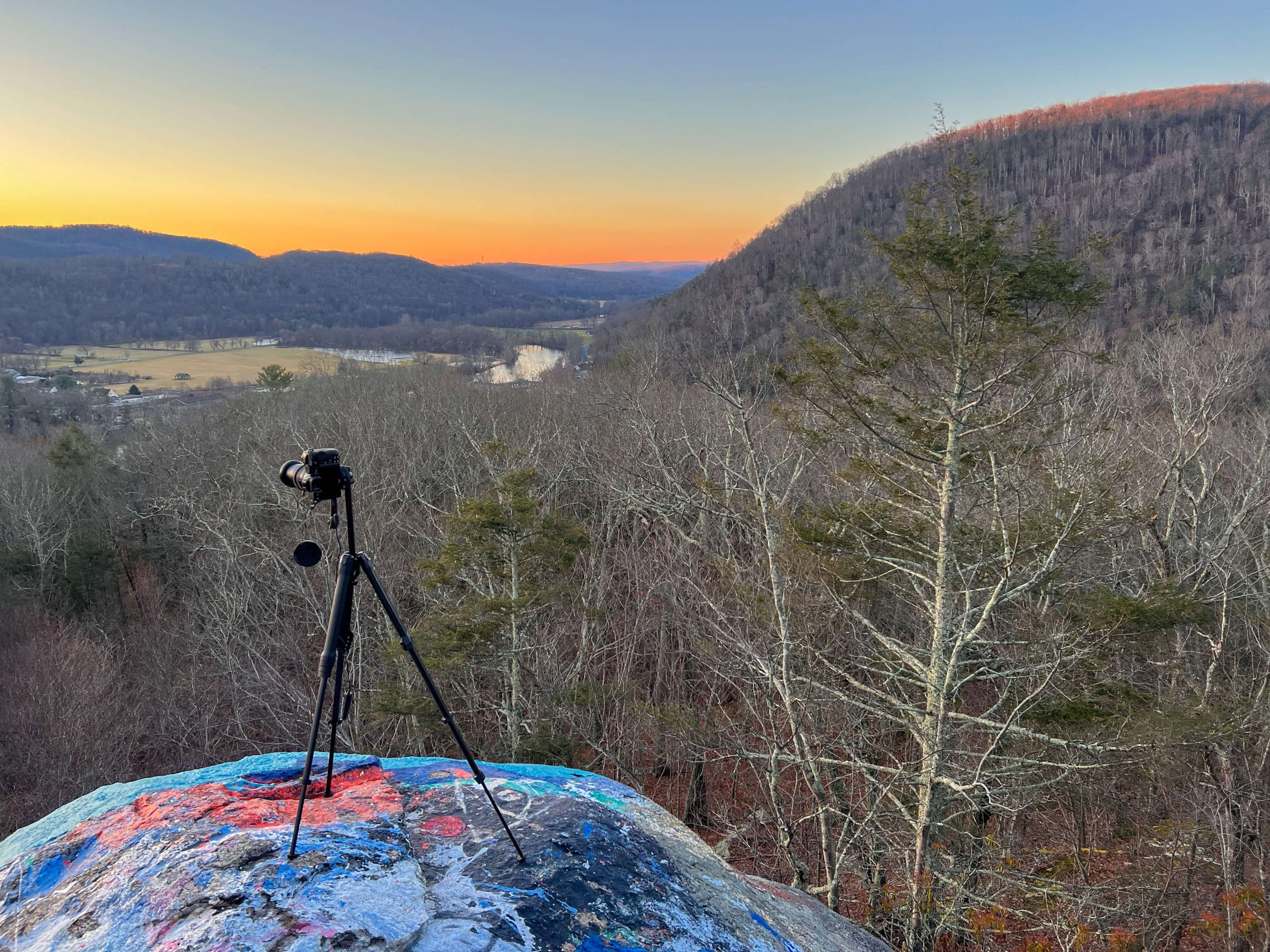 sunrise hike at numeral rock in kent ct