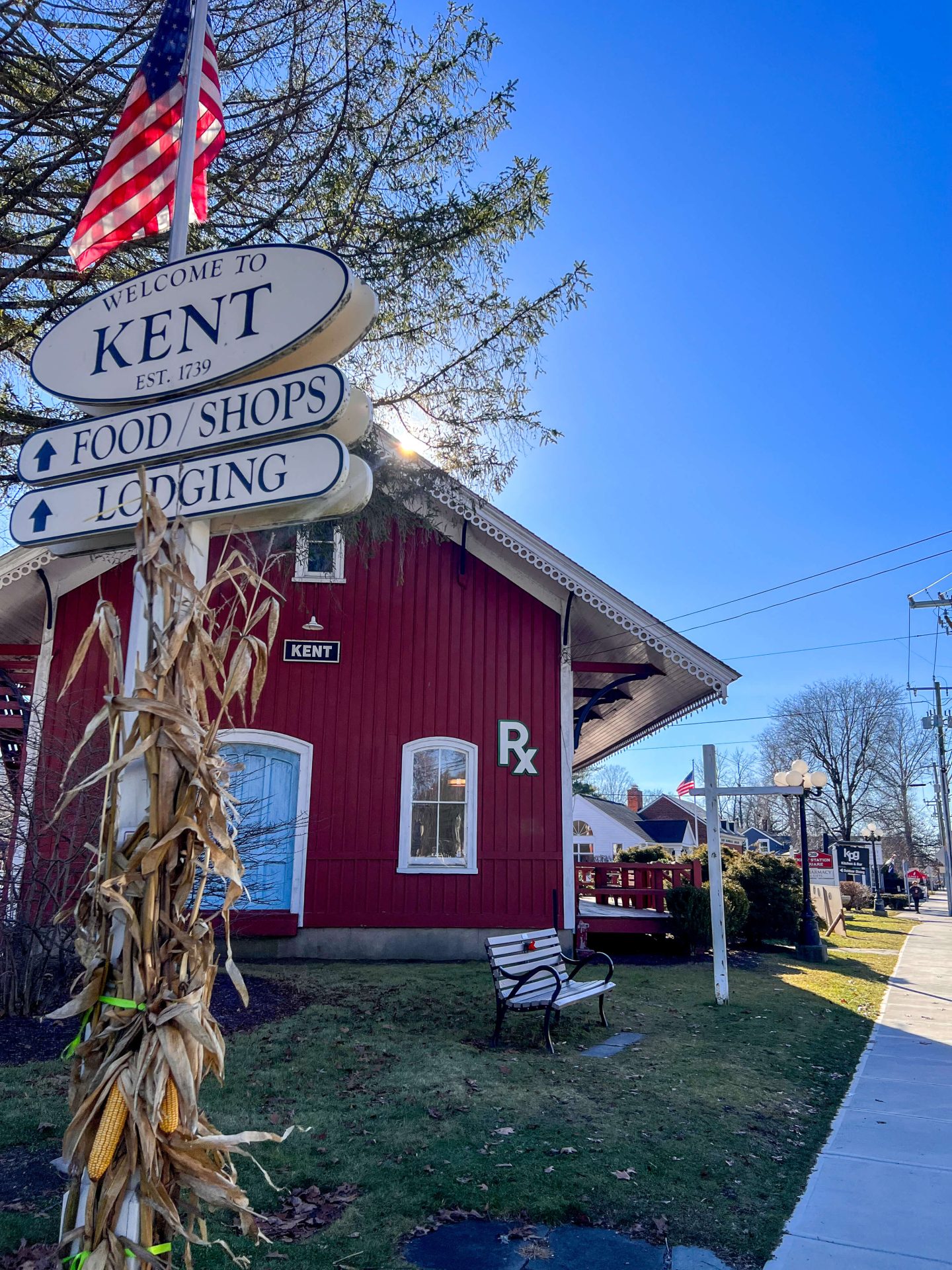 downtown kent in winter