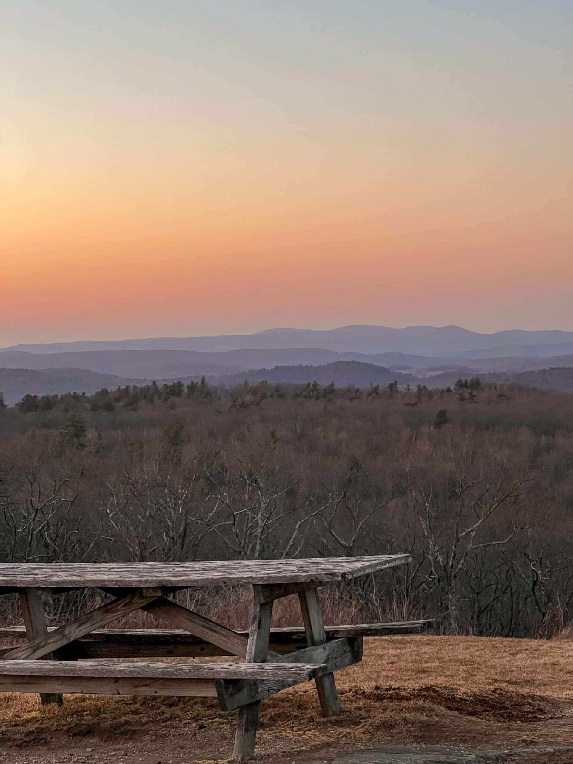 mohawk mountain at sunset