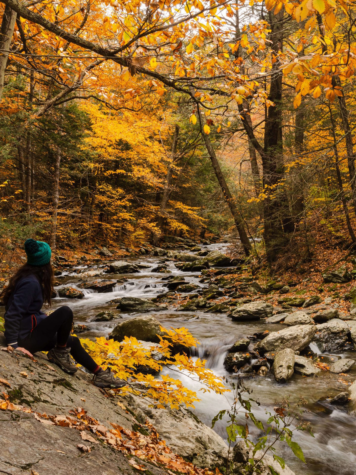 bash bish falls in the fall