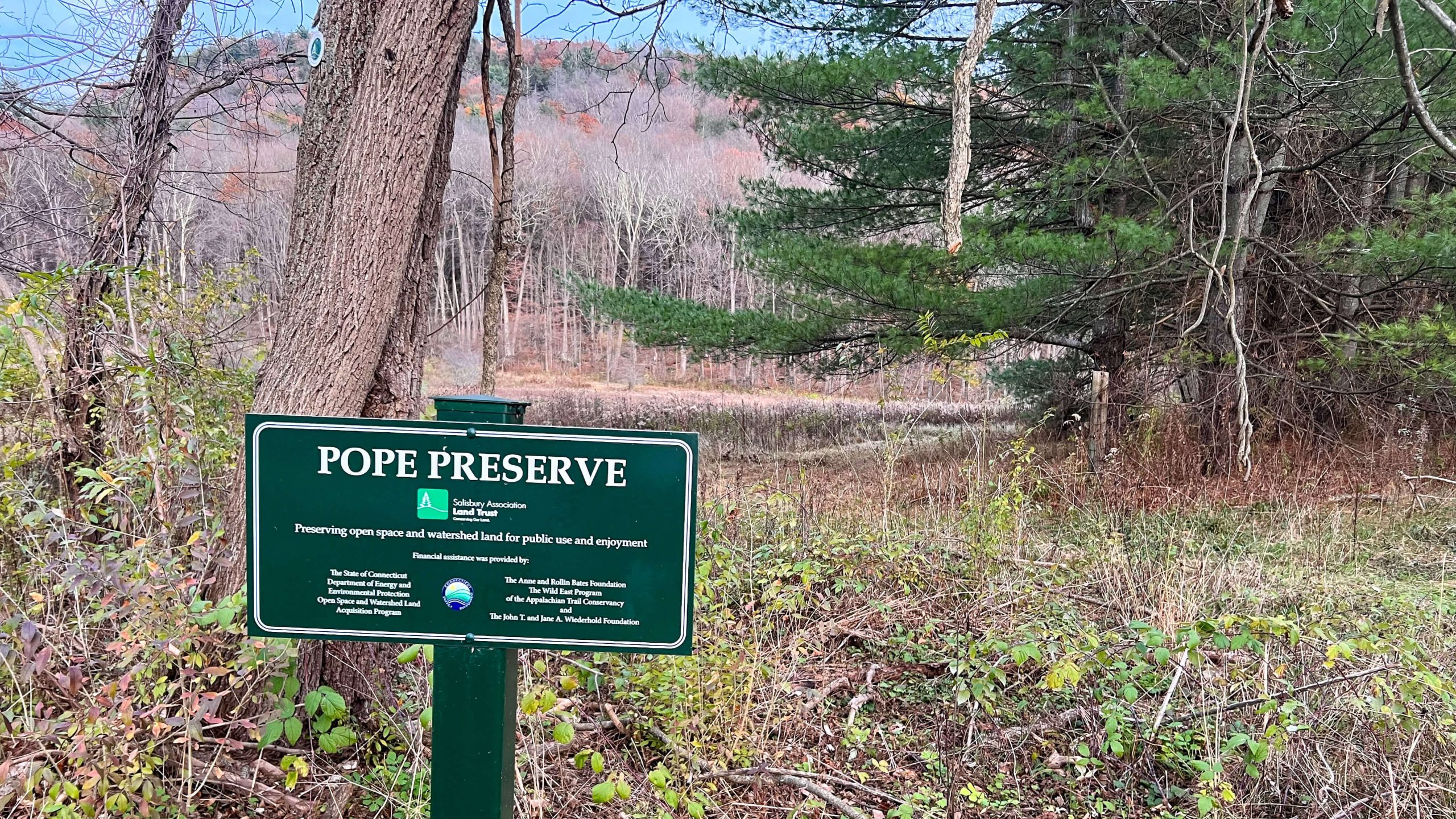 salisbury pope preserve land trust connecticut at sunset