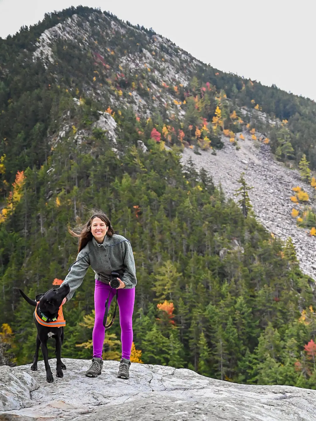 white rocks recreation area hike in vermont in the fall