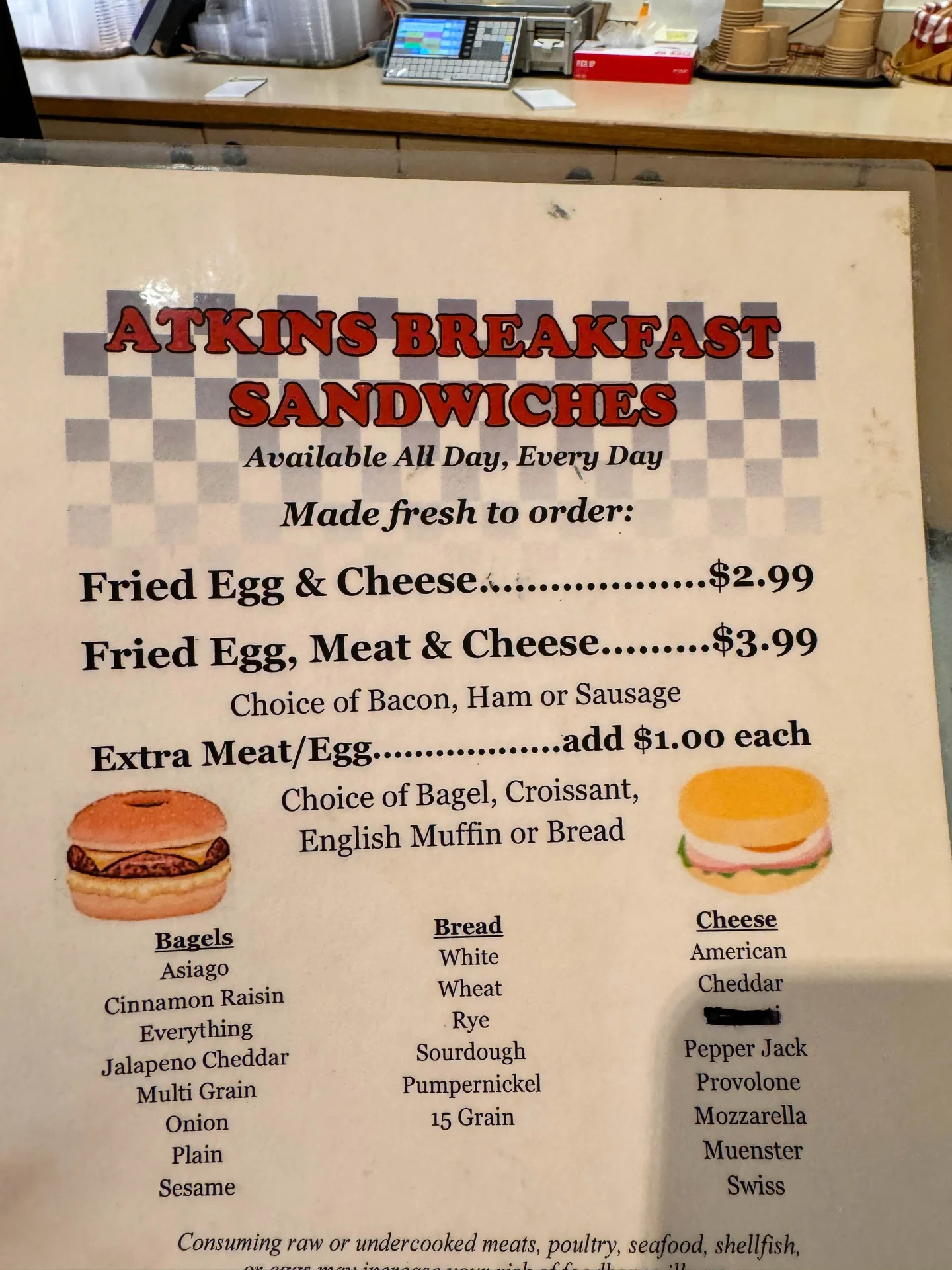 breakfast menu at atkins farm