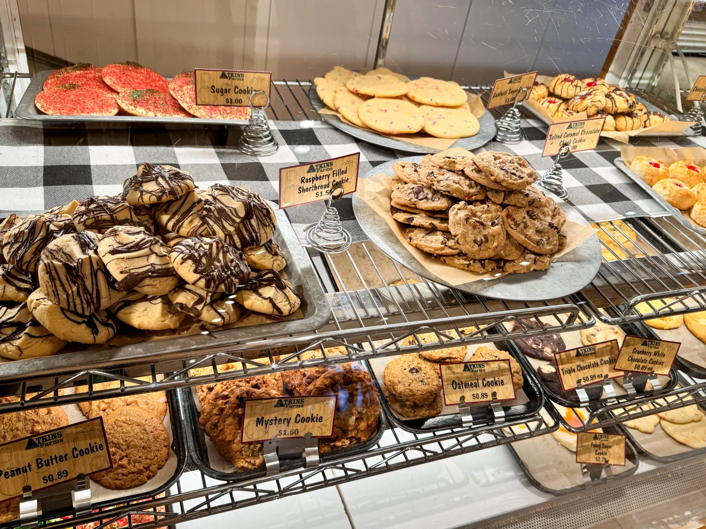 cookies and baked goods at atkins farm in amherst massachusetts