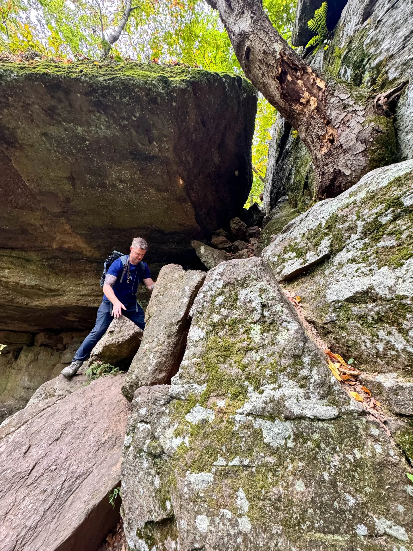 horse caves on the way to mount norwottuck in massachusetts