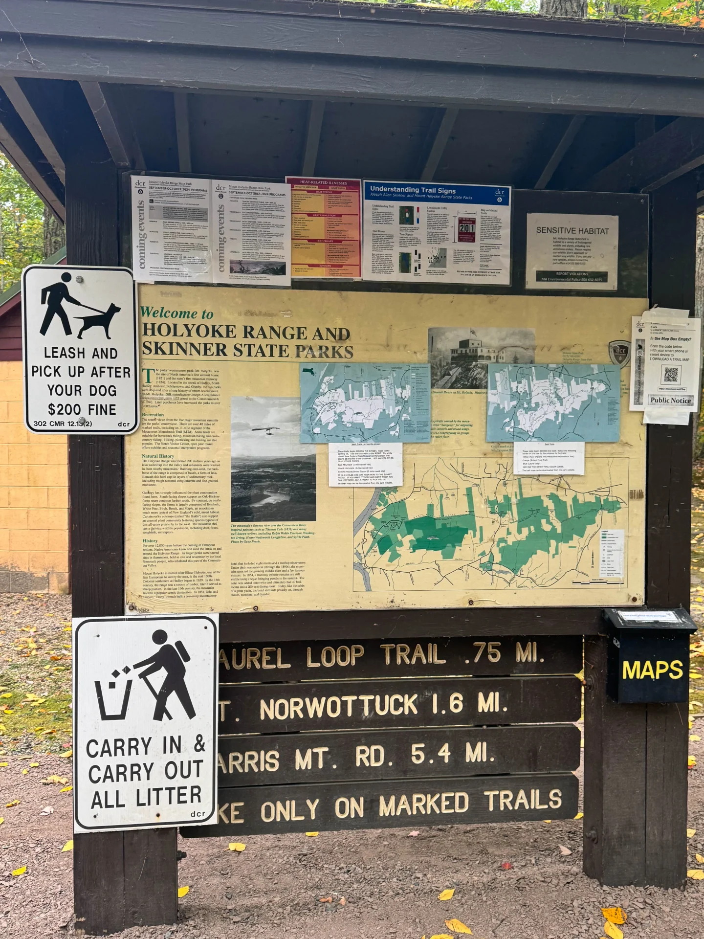 sign at the start of mount norwottuck