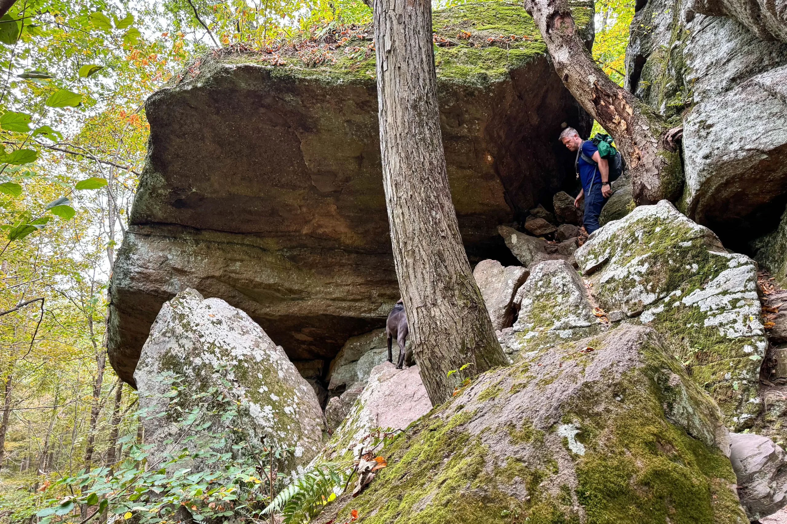 horse caves on the way to mount norwottuck in massachusetts