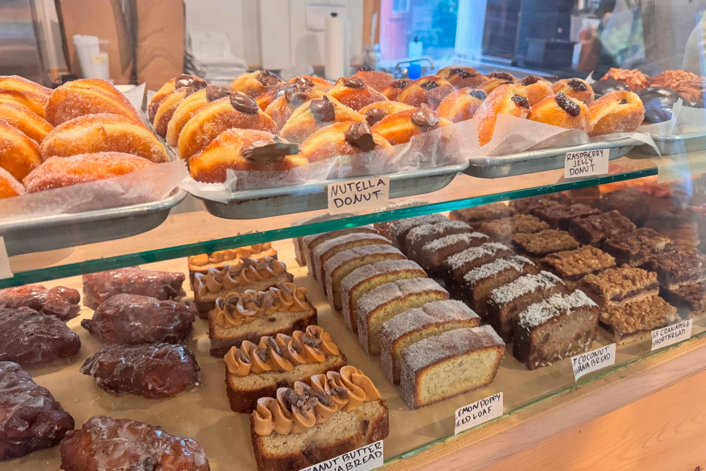 donuts and pastries at juliens bakery in granby connecticut