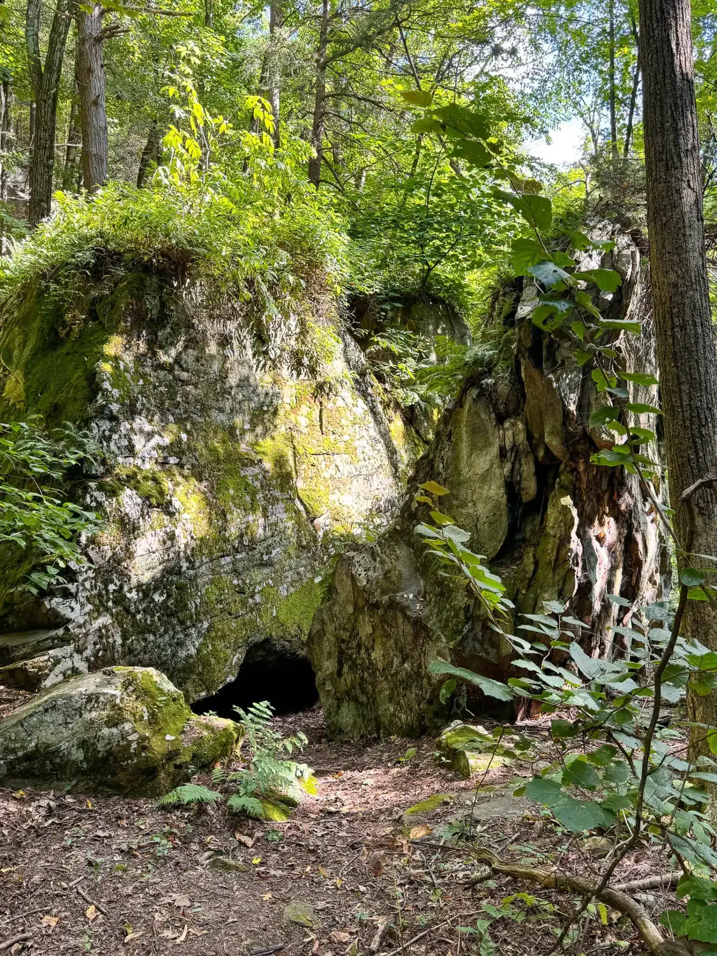 rock formations at monument mountain reservation in great barrington