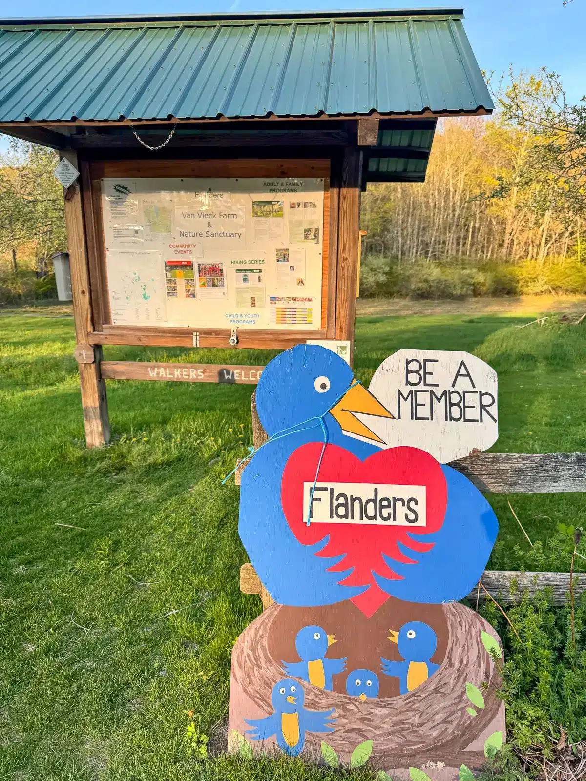 trailhead a van vleck farm property at flanders nature sanctuary