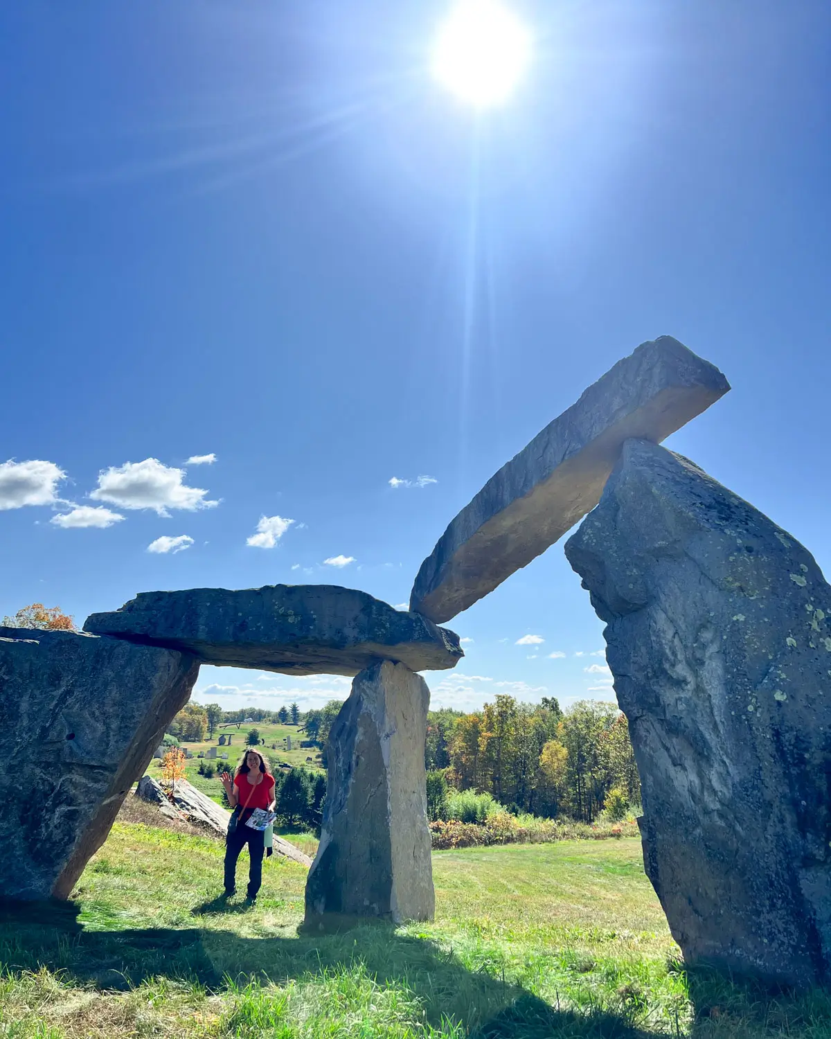 large stone sculptures at hogpen hill in connecticut.