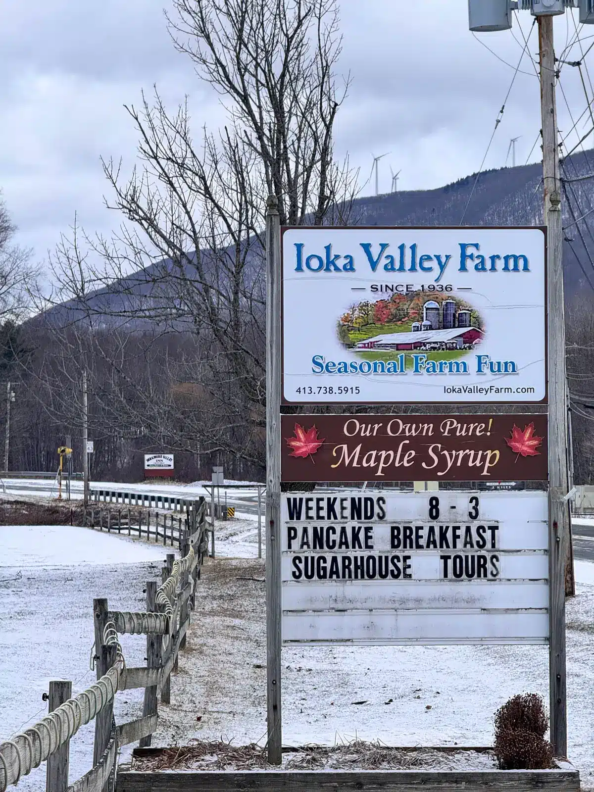 Ioka Valley Farm sign.